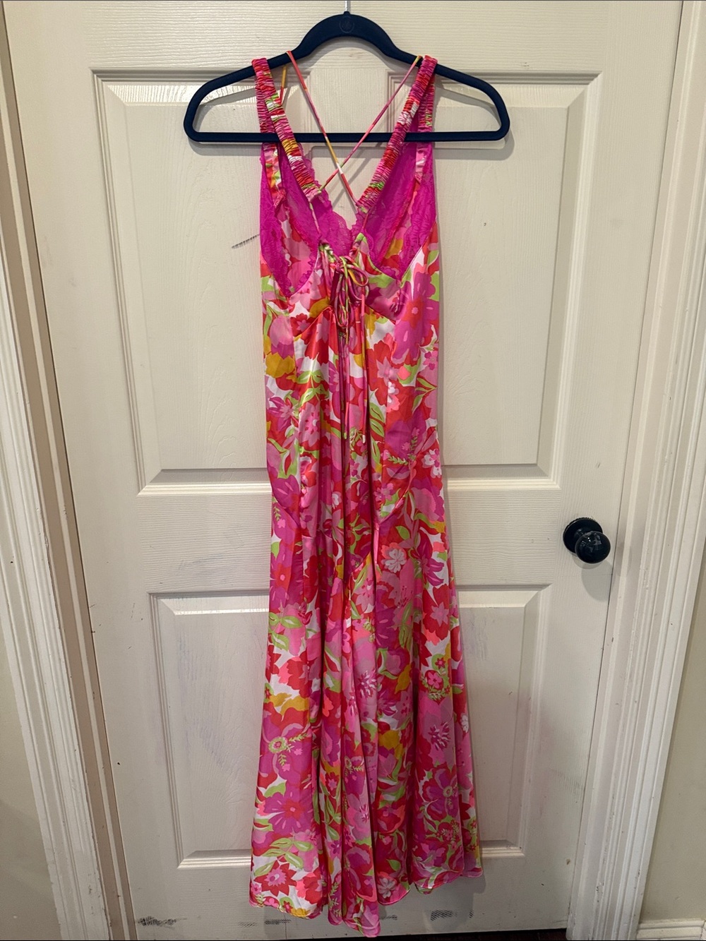 Free People “All A Bloom” neon floral maxi dress, XS - Picture 7 of 10